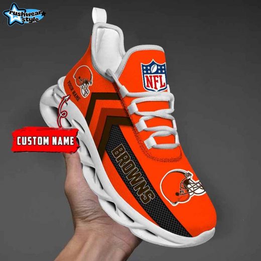 Cleveland Browns Custom Name Max Soul Shoes V08