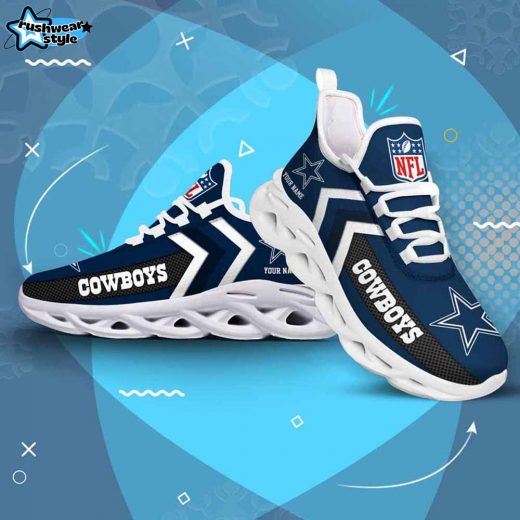 Dallas Cowboys Custom Name Max Soul Shoes V08