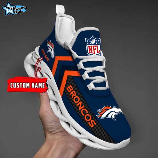 Denver Broncos Custom Name Max Soul Shoes V08