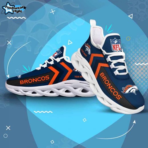 Denver Broncos Custom Name Max Soul Shoes V08