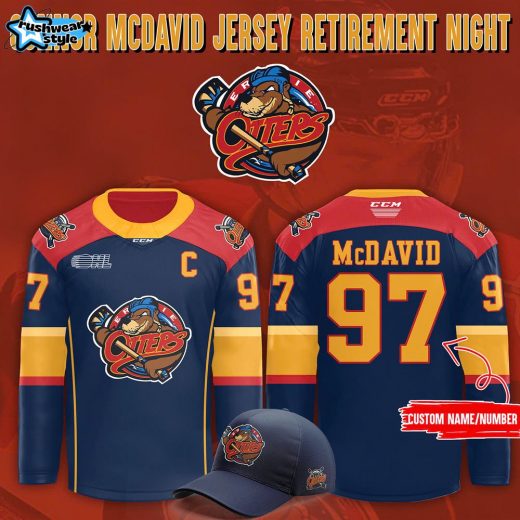 Erie Otters “Connor McDavid Jersey Retirement Night” Hoodie – Collector’s Edition