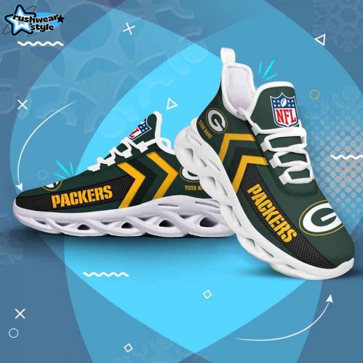 Green Bay Packers Custom Name Max Soul Shoes V08