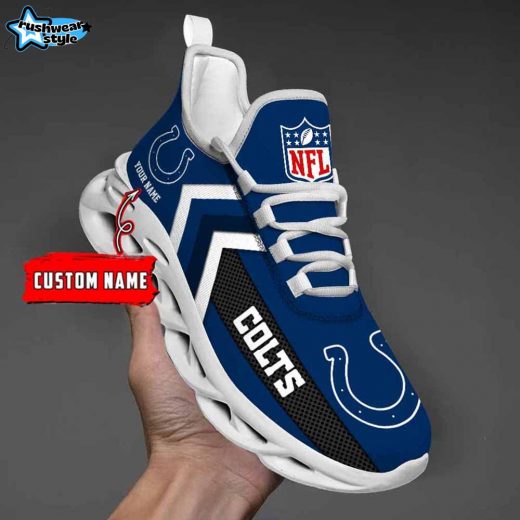 Indianapolis Colts Custom Name Max Soul Shoes V08