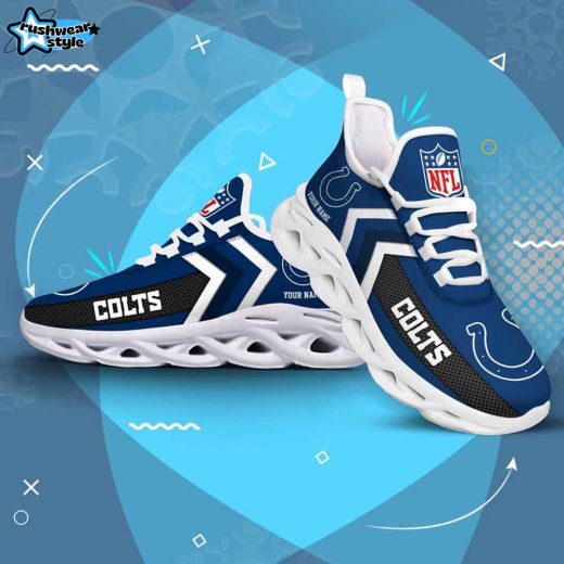 Indianapolis Colts Custom Name Max Soul Shoes V08