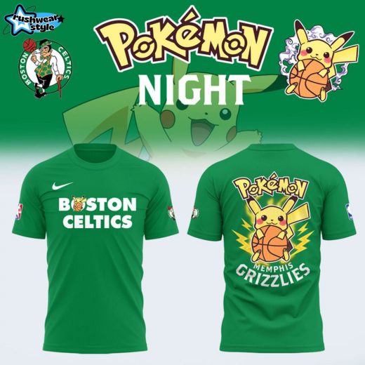 Limited Edition Boston Celtics x Pokémon Night T-Shirt 2025