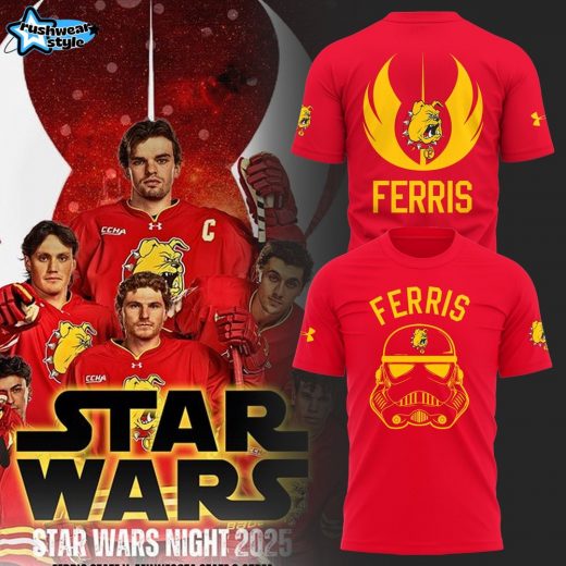 Limited Edition Ferris State Hockey x Star Wars Night 2025 TShirt