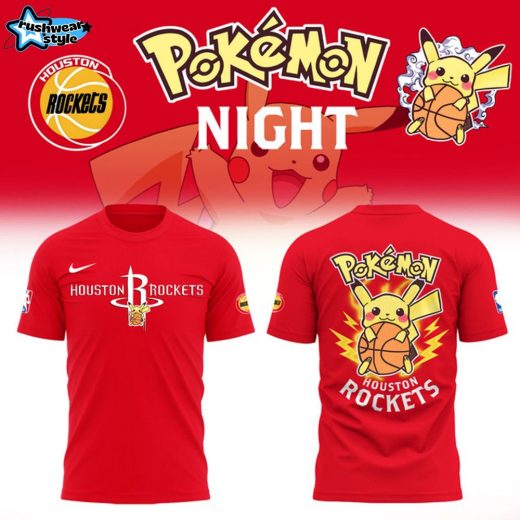 Limited Edition Houston Rockets x Pokémon Night T-Shirt 2025