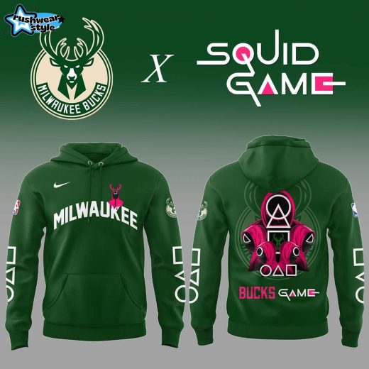 Limited Edition Milwaukee Bucks X Squid Game Hoodie – NBA & Netflix Collaboration