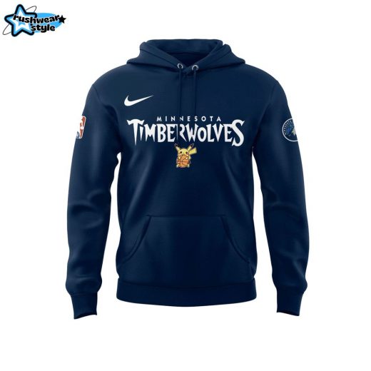 Limited Edition Minnesota Timberwolves X Pokemon Night Hoodie 2025