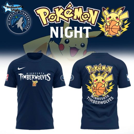 Limited Edition Minnesota Timberwolves X Pokemon Night T-Shirt 2025