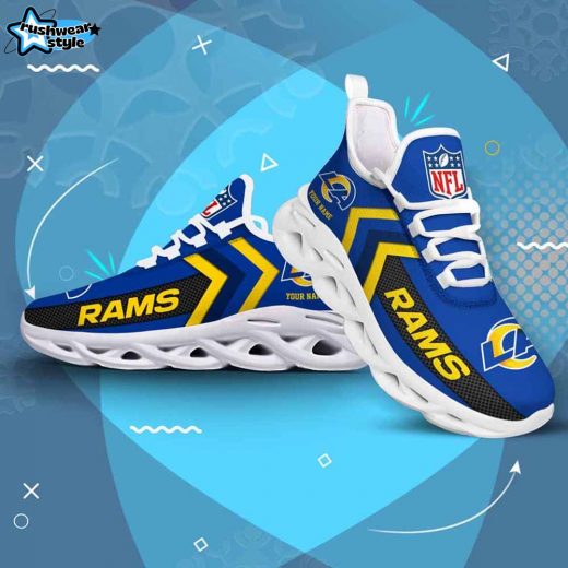 Los Angeles Rams Custom Name Max Soul Shoes V08