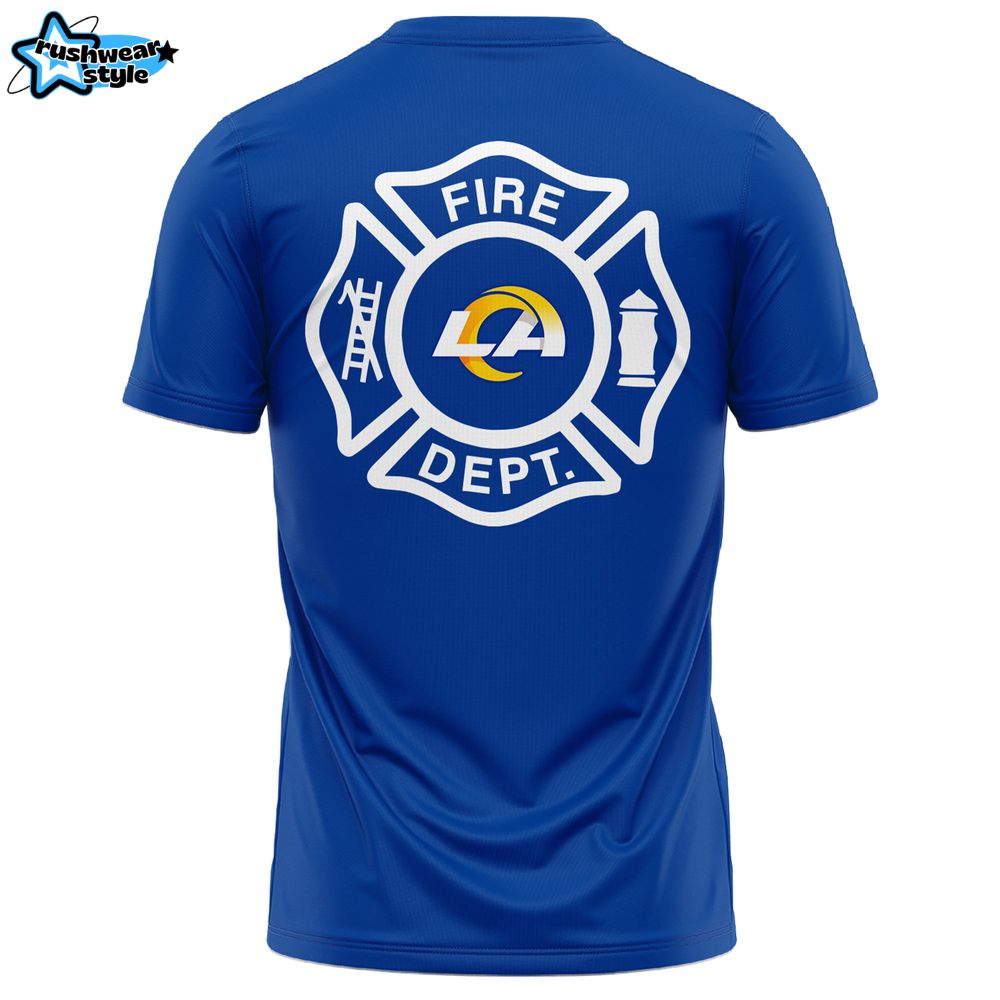Los Angeles Rams x Los Angeles Fire Department Limited Edition Tshirt 2025 Los Angeles Rams x Los Angeles Fire Department Limited Edition Tshirt 2025