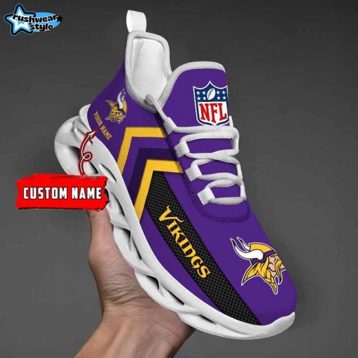 Minnesota Vikings Custom Name Max Soul Shoes V08