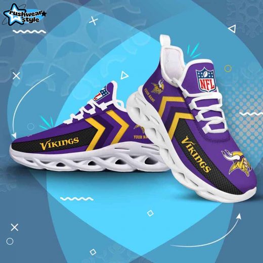 Minnesota Vikings Custom Name Max Soul Shoes V08