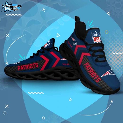 New England Patriots Custom Name Max Soul Shoes V08