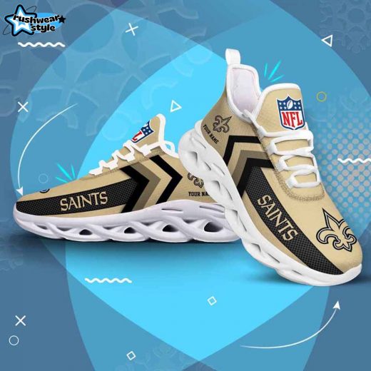 New Orleans Saints Custom Name Max Soul Shoes V08