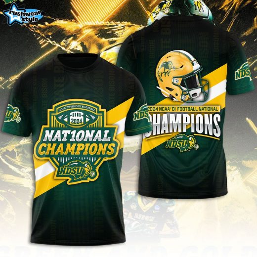 North Dakota State Bison Football 3D T-Shirt – Official NCAA Merchandise