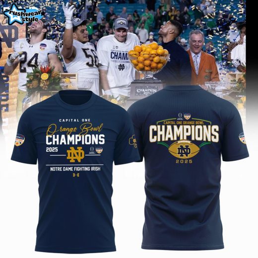 Notre Dame Fighting Irish 2025 Orange Bowl Champions T-Shirt