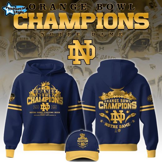 Notre Dame Fighting Irish NCAA Orange Bowl Champions Limited Edition Hoodie 2025 V2