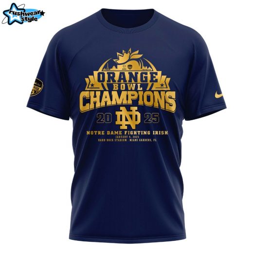 Notre Dame Fighting Irish NCAA Orange Bowl Champions Limited Edition T-Shirt 2025 V2