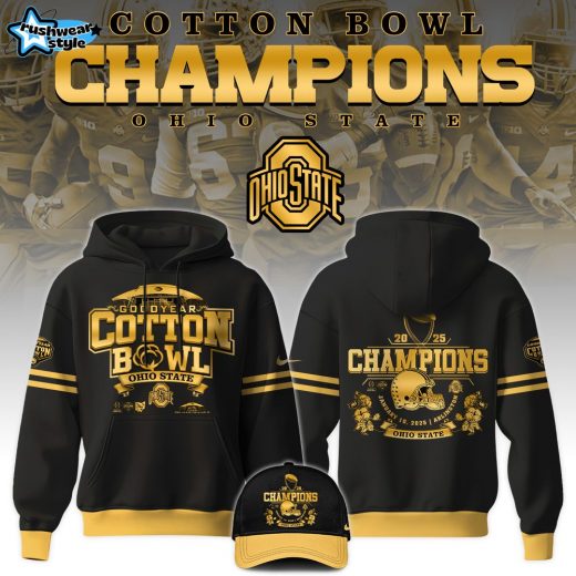 Ohio State Buckeyes NCAA Cotton Bowl Champions Limited Edition Hoodie 2025