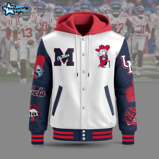 Ole Miss Hooded Baseball Jacket