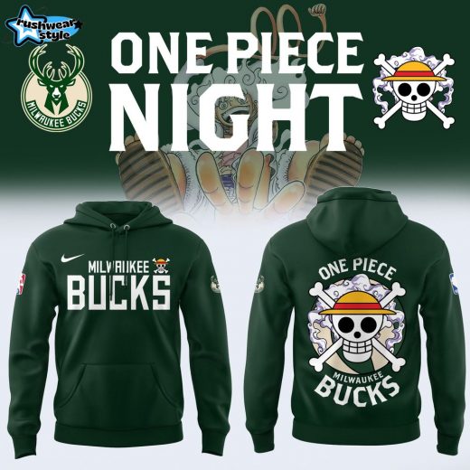 One Piece X Milwaukee Bucks Limited Edition Hoodie – Anime NBA Hoodie