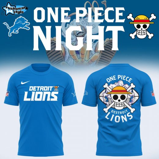 One Piece x Detroit Lions Limited Edition T-Shirt