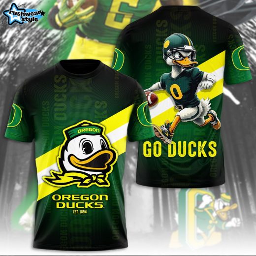 Oregon Ducks Football 3D Graphic T-Shirt