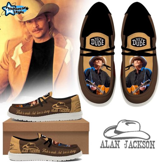 Premium Alan Jackson “Flesh Is Weak But Love Is Strong” Loafer Shoes – Country Music Footwear