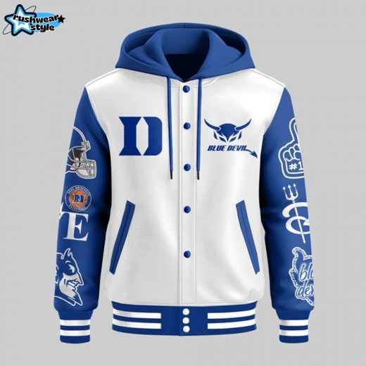 Premium Duke Hooded Baseball Jacket – Stylish College Sportswear