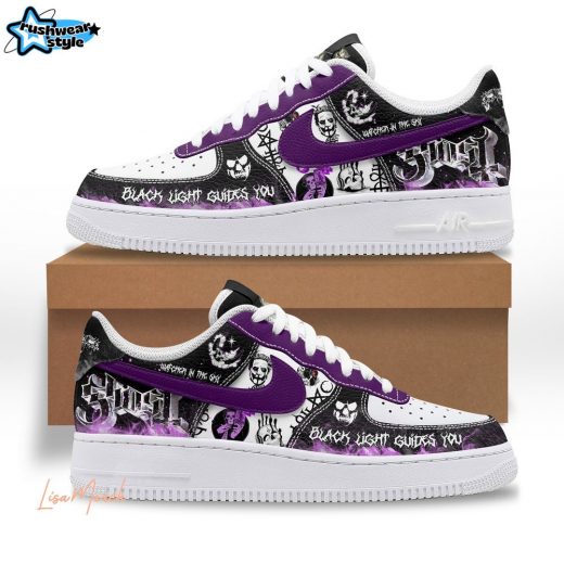 Premium Ghost Band Black Light Guides You AF1 Sneaker – Metal Band Glow-In-The-Dark Shoes