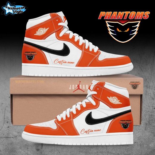 Premium Lehigh Valley Phantoms Custom Name Air Jordan 1 Shoes