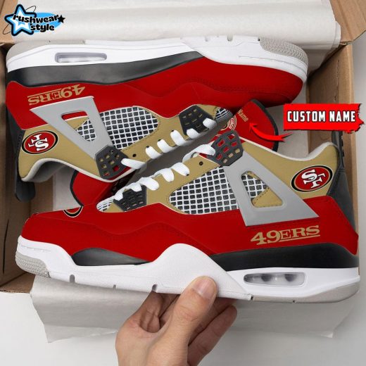 San Francisco 49ers Air Jordan 4 Sneaker V46 – Premium NFL Edition