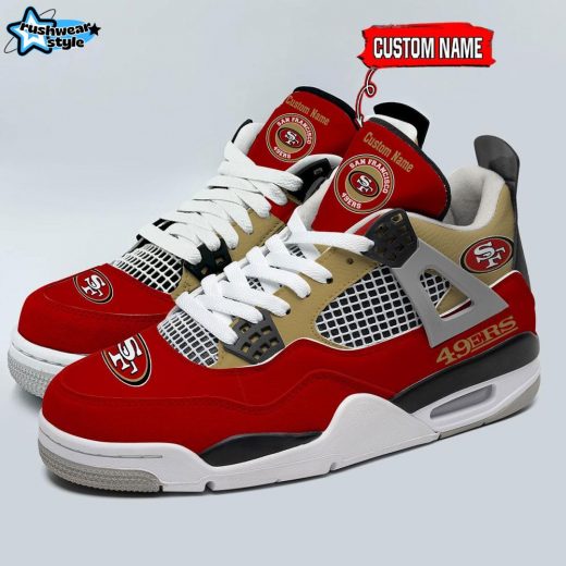 San Francisco 49ers Air Jordan 4 Sneaker V46 – Premium NFL Edition