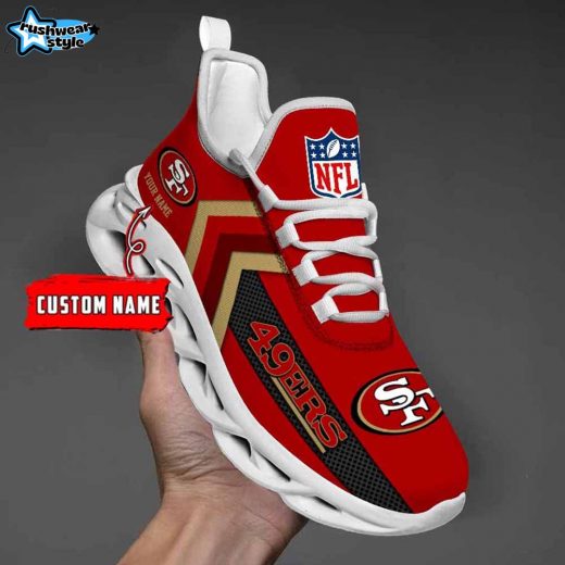 San Francisco 49ers Custom Name Max Soul Shoes V08