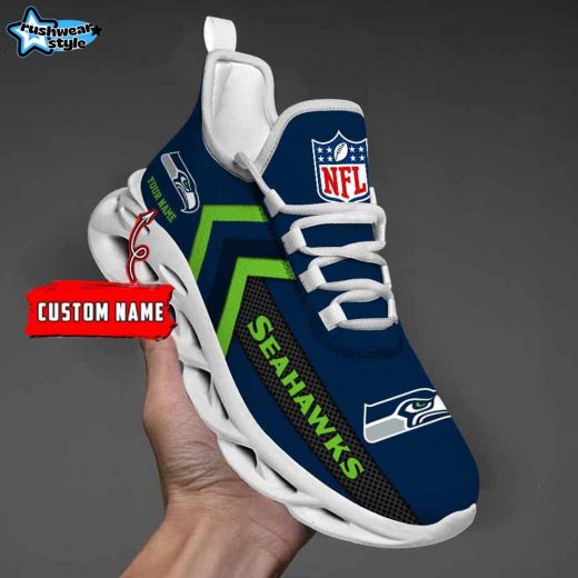 Seattle Seahawks Custom Name Max Soul Shoes V08