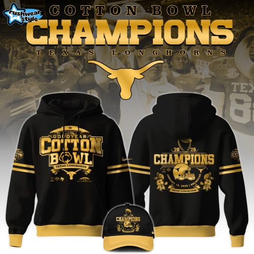 Texas Longhorns NCAA Cotton Bowl Champions Limited Edition Hoodie 2025