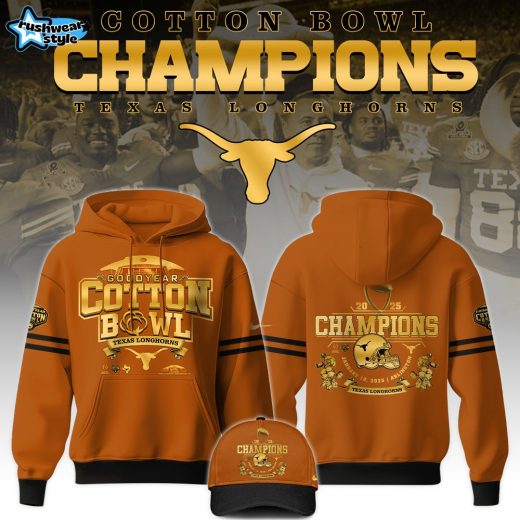 Texas Longhorns NCAA Cotton Bowl Champions Limited Edition Hoodie 2025 V2