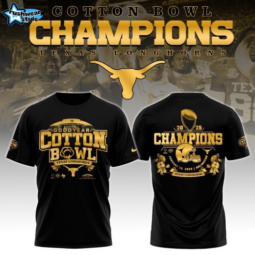 Texas Longhorns NCAA Cotton Bowl Champions Limited Edition T-Shirt 2025