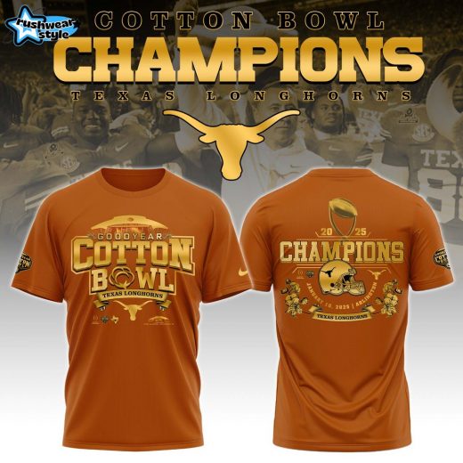 Texas Longhorns NCAA Cotton Bowl Champions Limited Edition T-Shirt 2025 V2