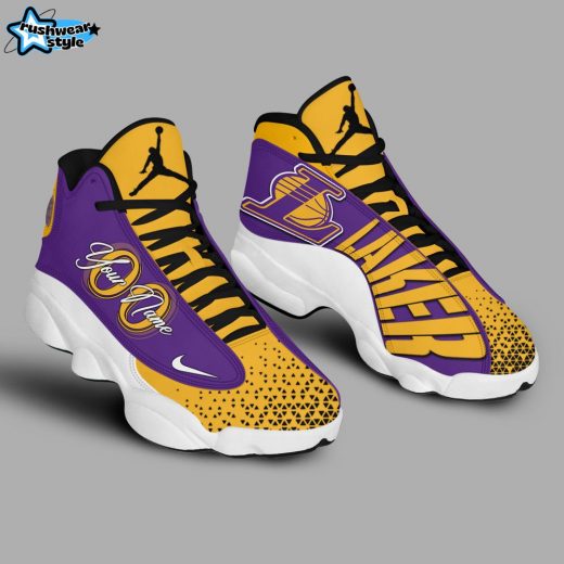 os Angeles Lakers NBA Custom Sneakers AJ13