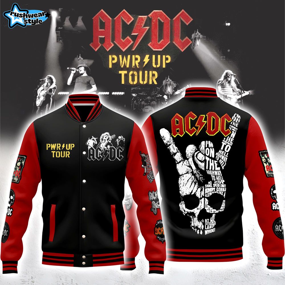 AC/DC PWR up tour Baseball Jacket AC/DC PWR up tour Baseball Jacket