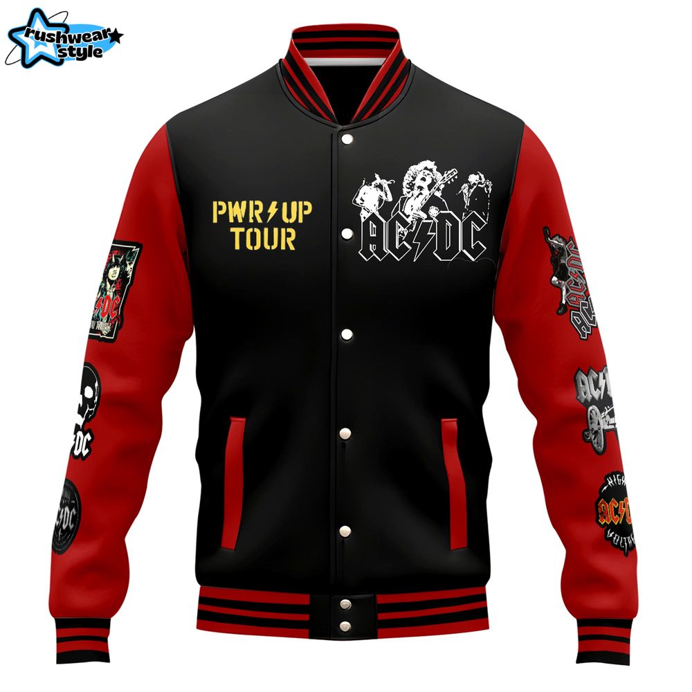 AC/DC PWR up tour Baseball Jacket AC/DC PWR up tour Baseball Jacket
