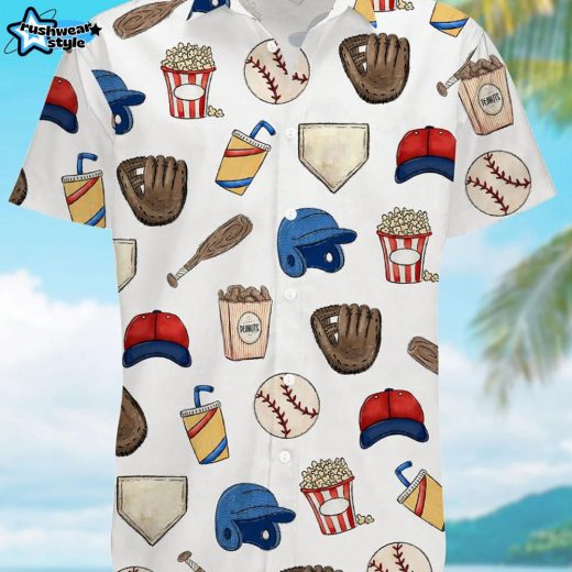 Baseball Dad Hawaiian Shirt