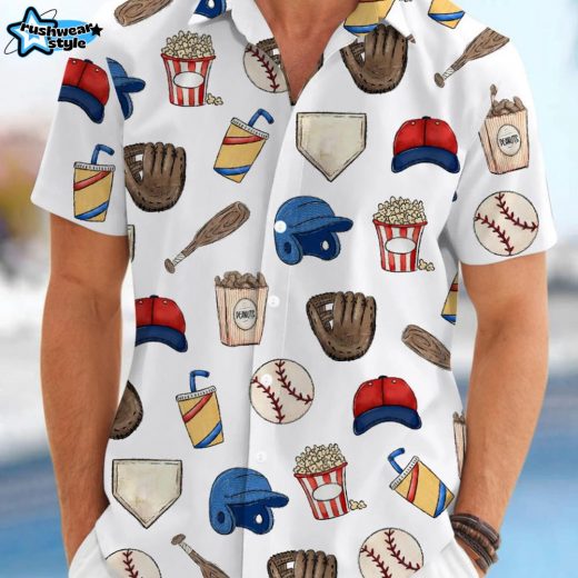 Baseball Dad Hawaiian Shirt