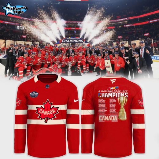 Canada Fanatics Steel 2025 4 Nations Face Off Champions Hockey Jersey