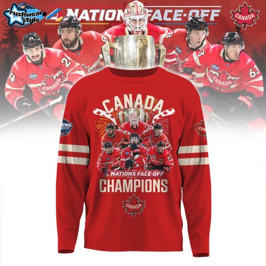 Canada Nations Face off Champions Red NHL Jersey