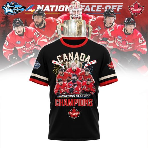 Canada Fanatics Steel 2025 4 Nations Face Off Champions Tshirt V2