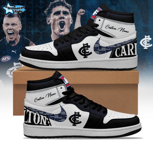 Carlton Blues Football Club AFL Personalized Air Jordan 1 Shoes